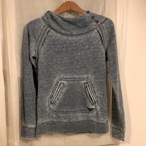 Roxy button cowl neck hooded sweatshirt